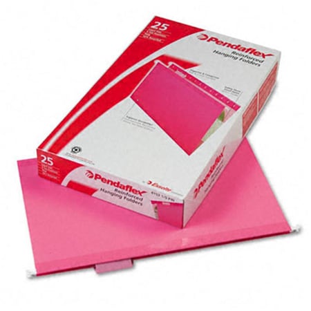 Pendaflex Pendaflex 415315PIN Reinforced Hanging File Folders- Kraft- Legal- Pink- 25/Box 415315PIN